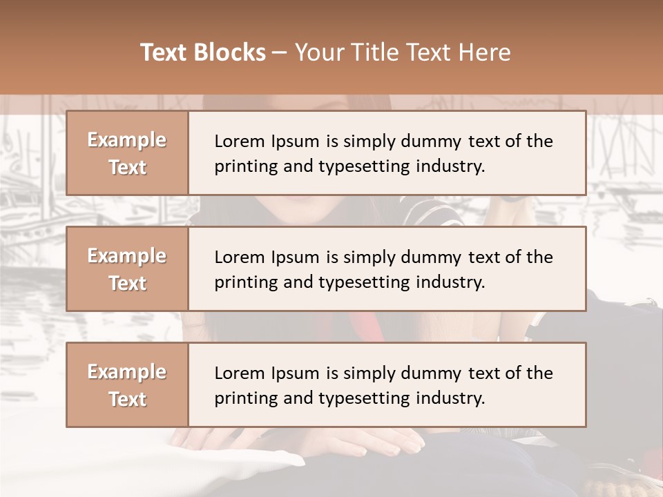 Natural Pose European PowerPoint Template