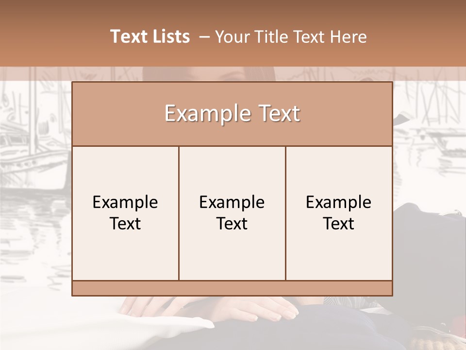 Natural Pose European PowerPoint Template