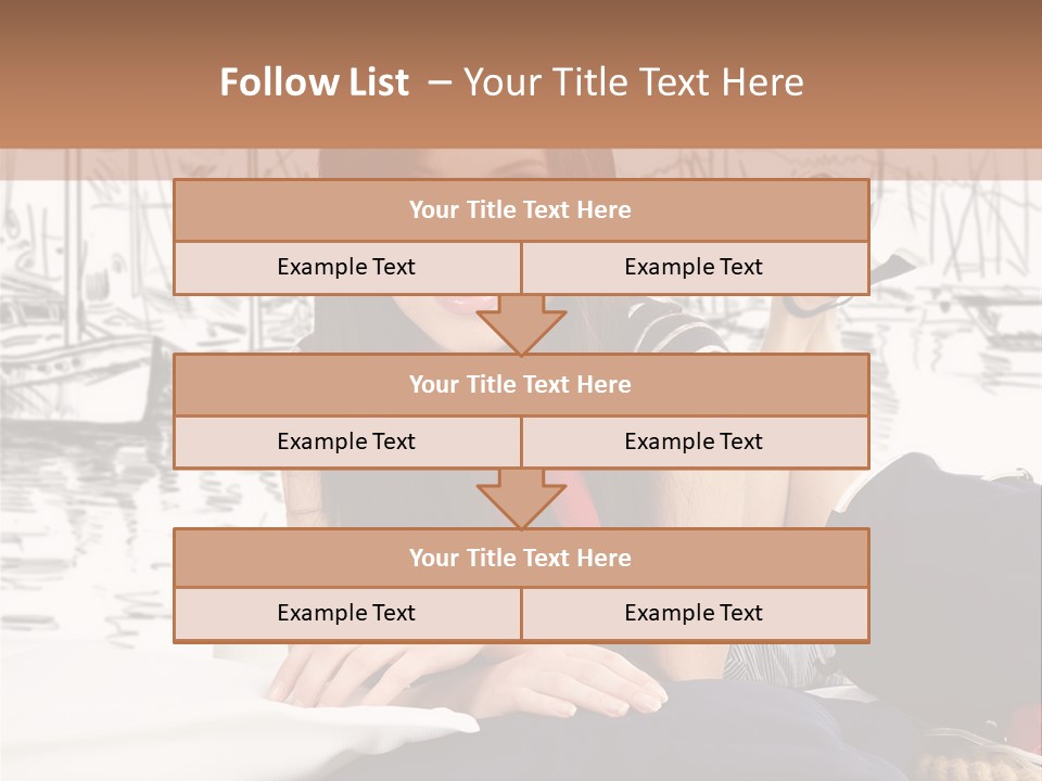 Natural Pose European PowerPoint Template