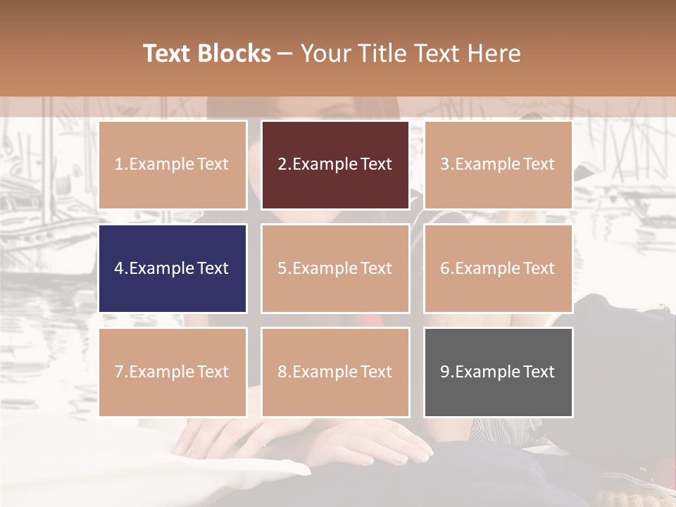 Natural Pose European PowerPoint Template