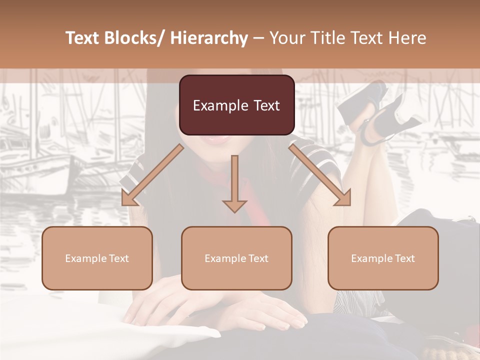 Natural Pose European PowerPoint Template