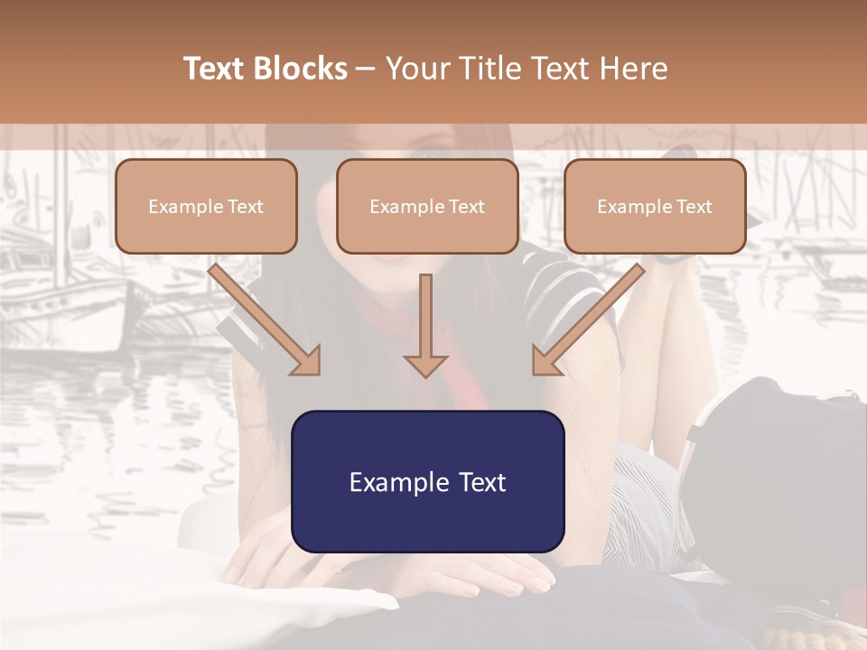 Natural Pose European PowerPoint Template