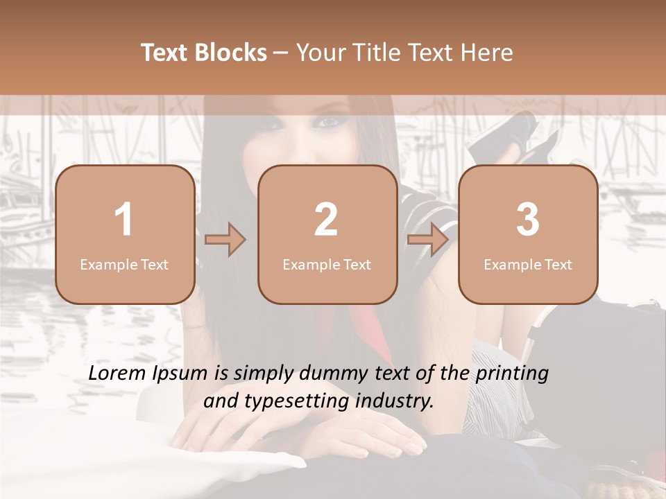 Natural Pose European PowerPoint Template