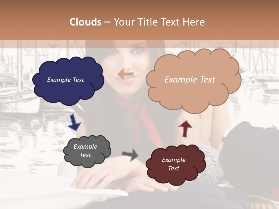 Natural Pose European PowerPoint Template