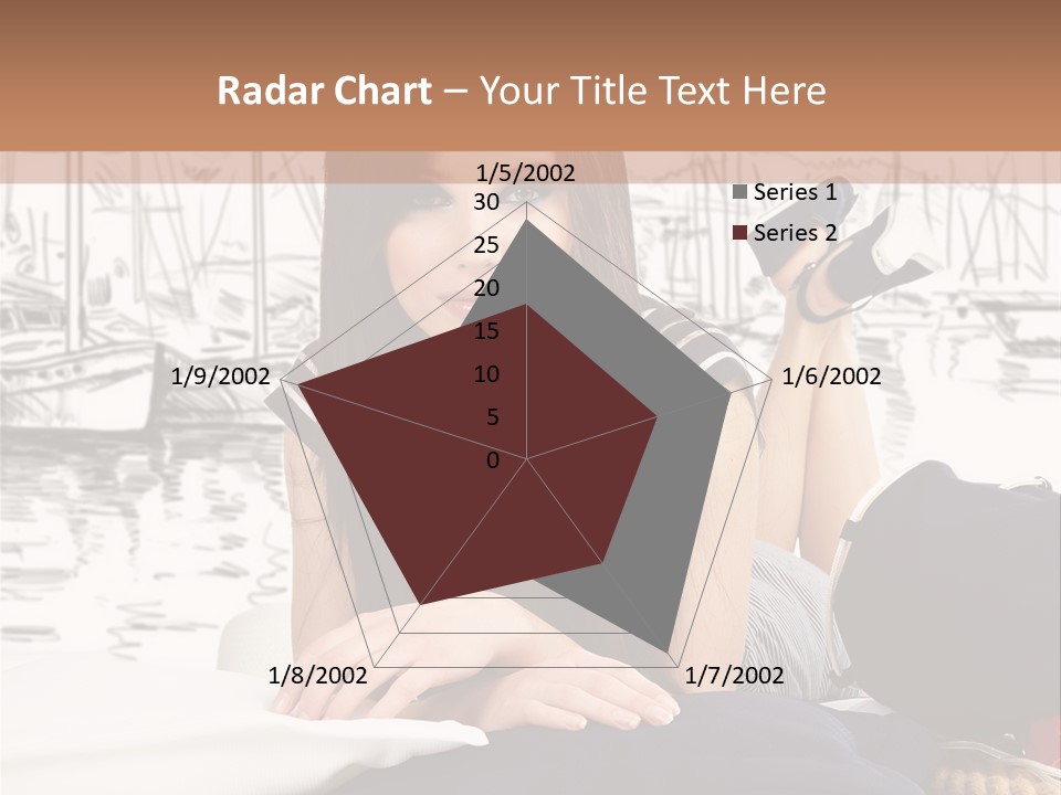 Natural Pose European PowerPoint Template