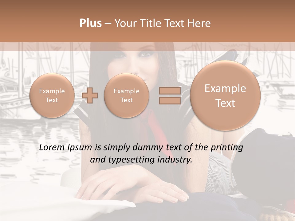 Natural Pose European PowerPoint Template