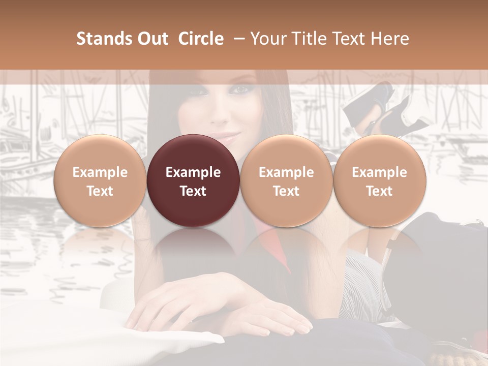 Natural Pose European PowerPoint Template