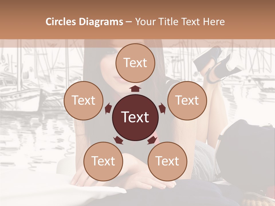 Natural Pose European PowerPoint Template