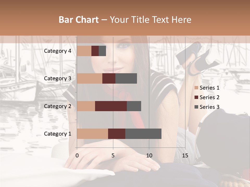 Natural Pose European PowerPoint Template