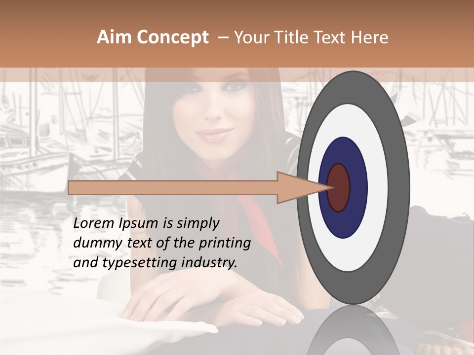 Natural Pose European PowerPoint Template