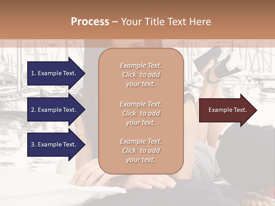Natural Pose European PowerPoint Template