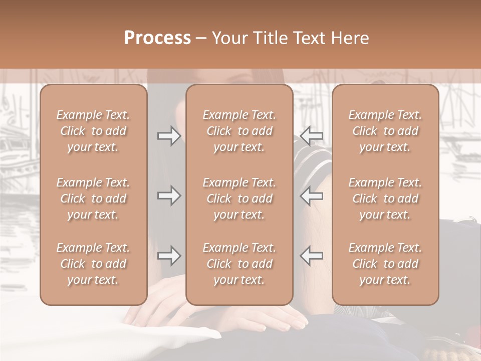 Natural Pose European PowerPoint Template