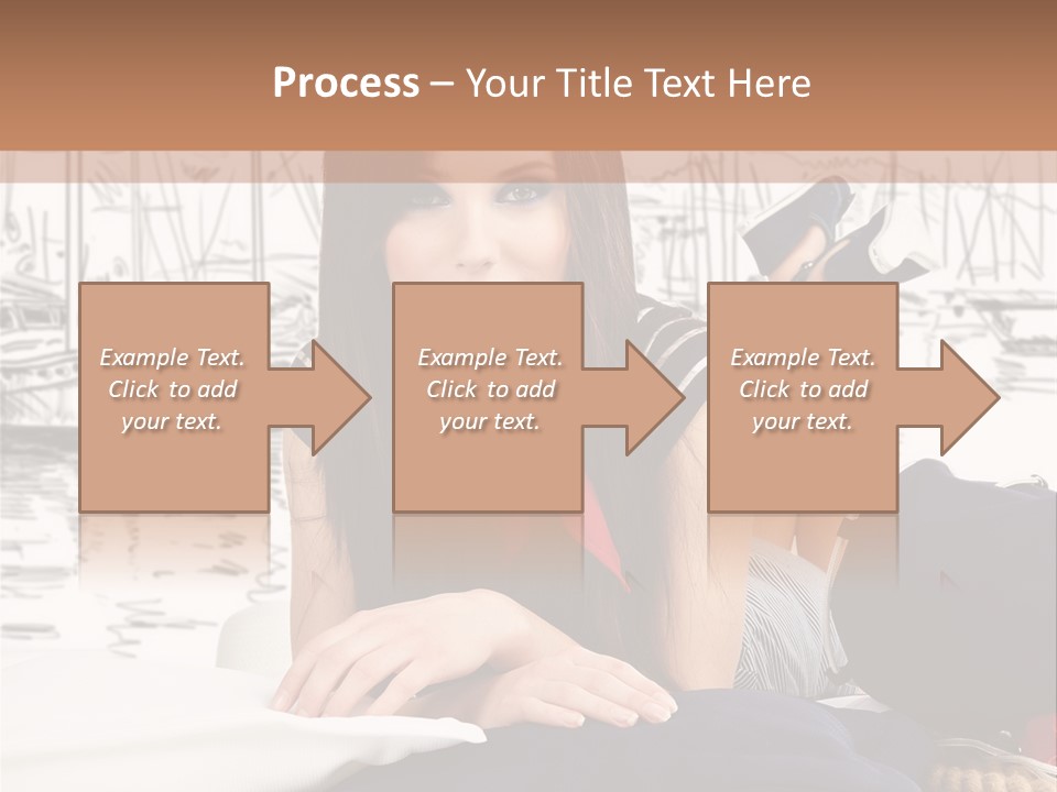 Natural Pose European PowerPoint Template