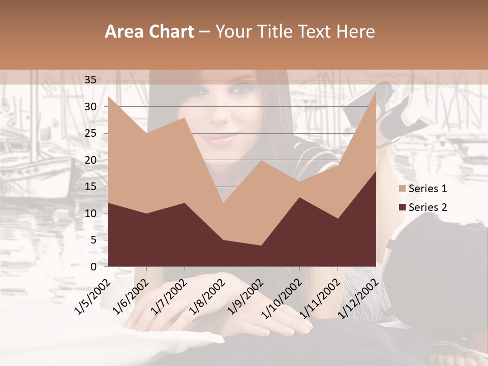Natural Pose European PowerPoint Template