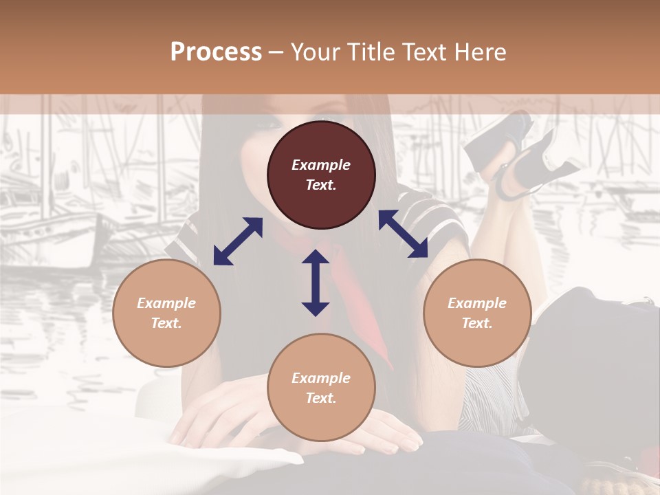 Natural Pose European PowerPoint Template