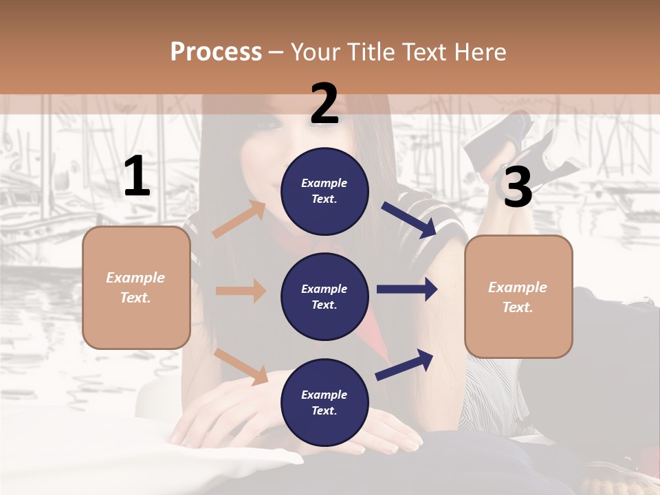 Natural Pose European PowerPoint Template