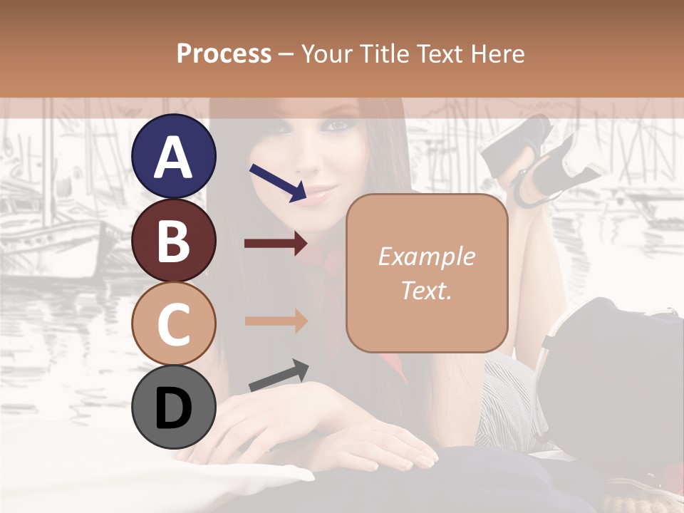 Natural Pose European PowerPoint Template