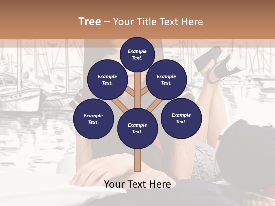 Natural Pose European PowerPoint Template