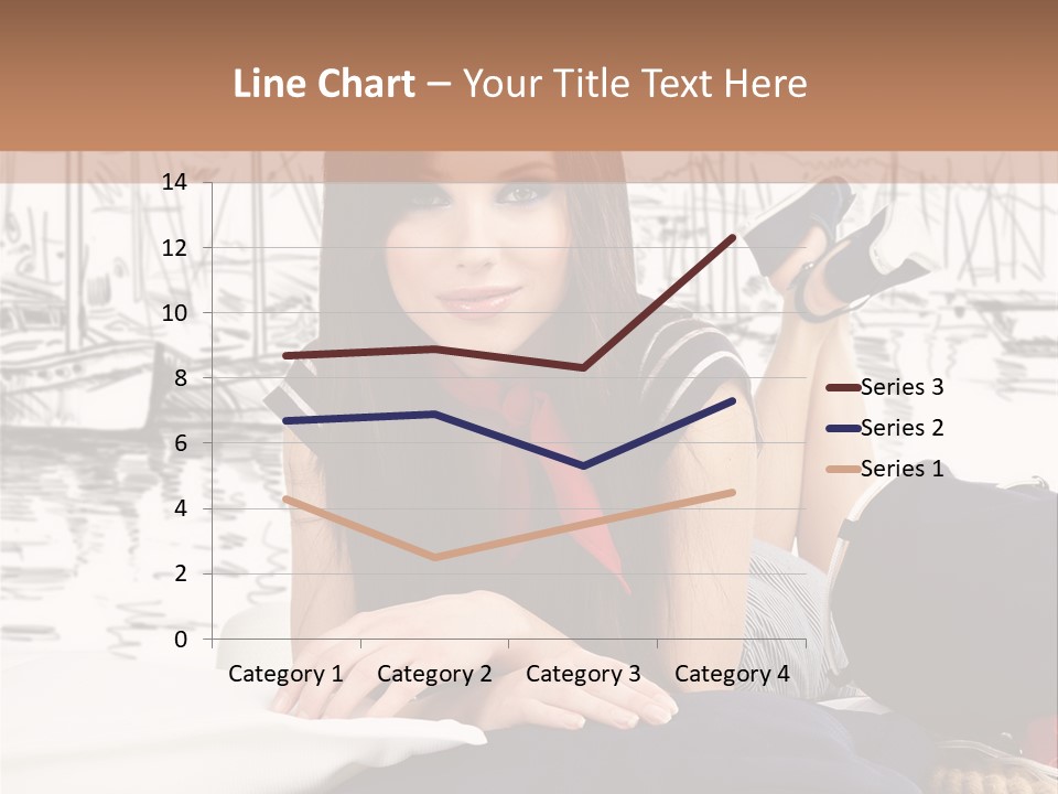 Natural Pose European PowerPoint Template