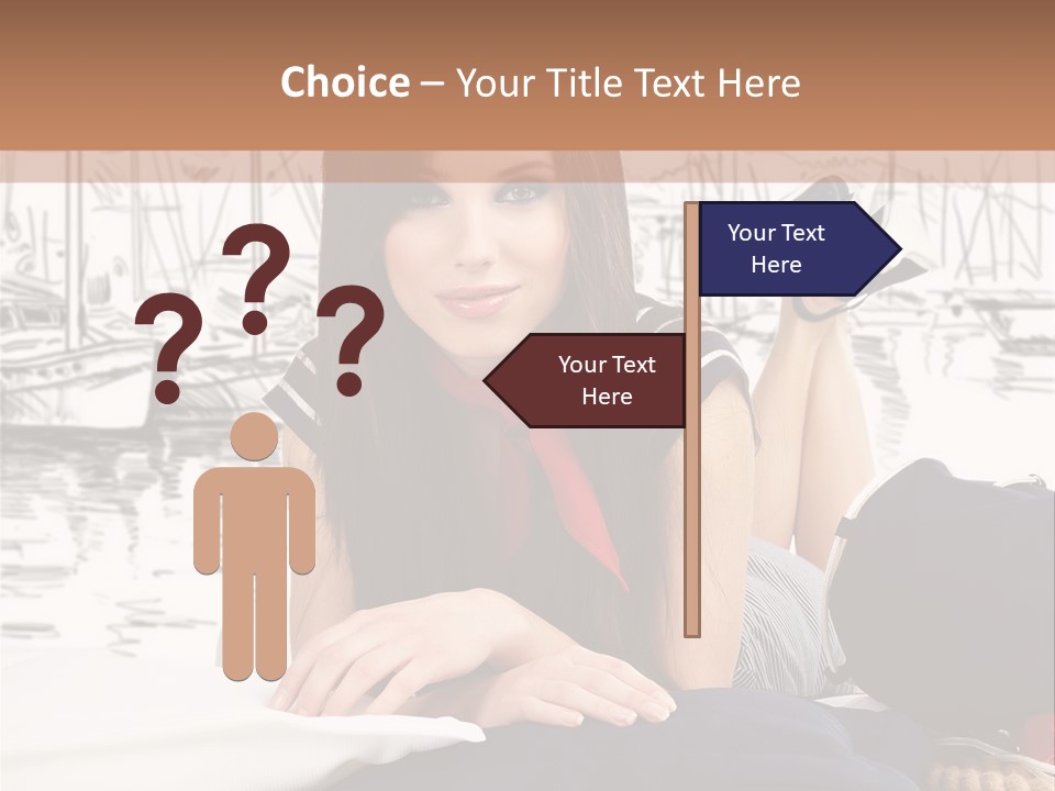 Natural Pose European PowerPoint Template