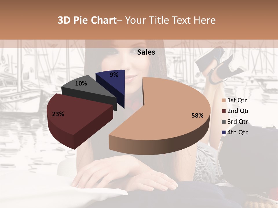 Natural Pose European PowerPoint Template