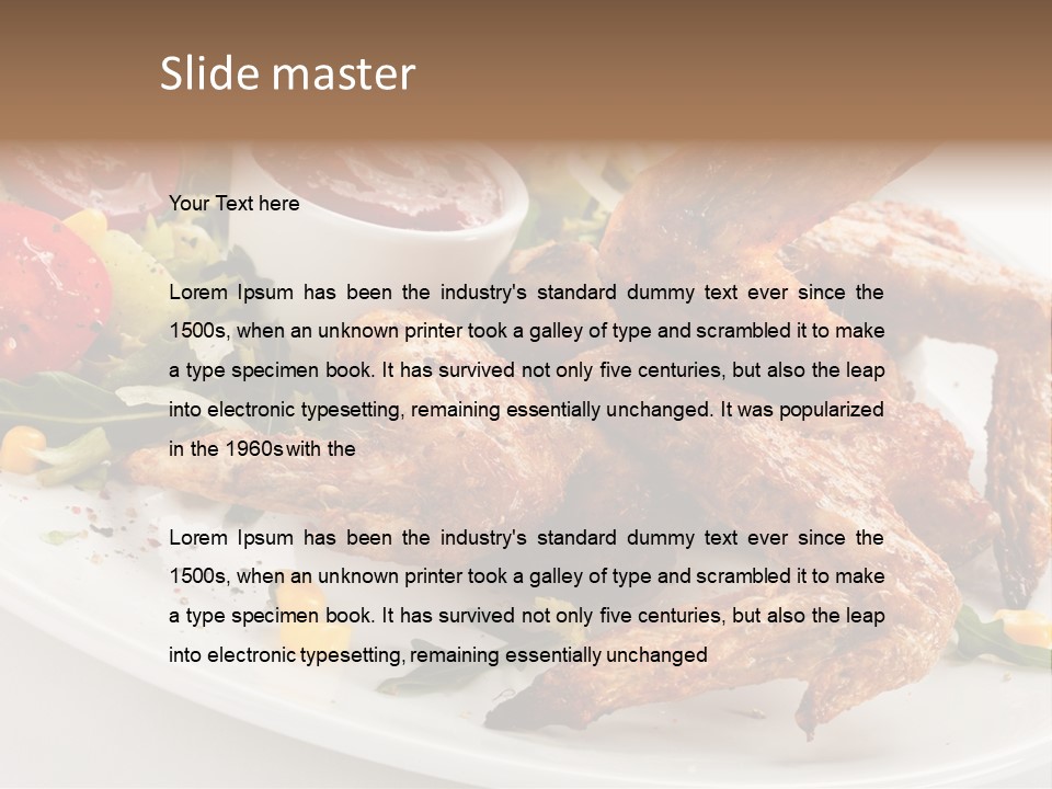 Condiment White Meat PowerPoint Template