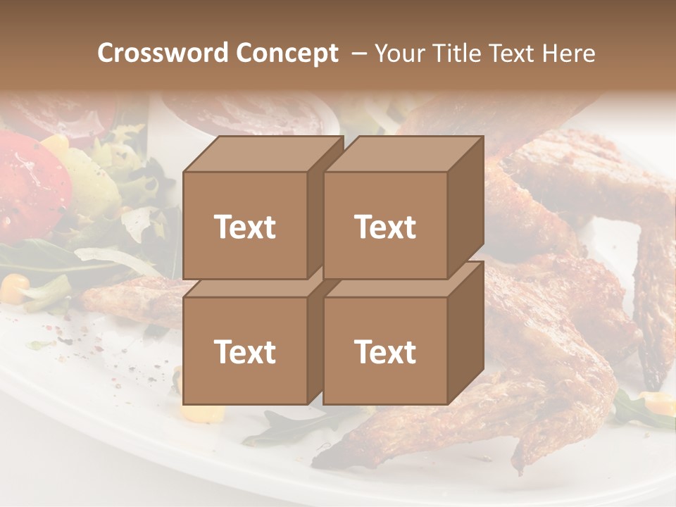 Condiment White Meat PowerPoint Template