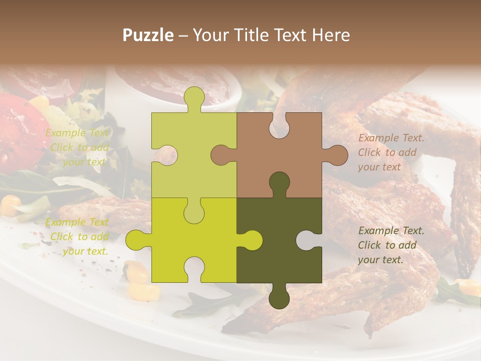 Condiment White Meat PowerPoint Template