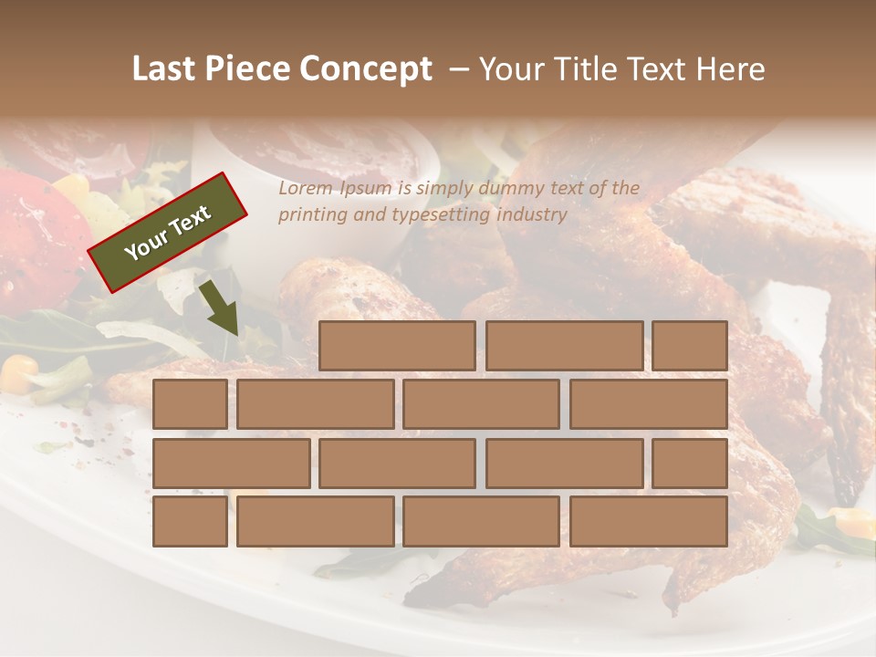 Condiment White Meat PowerPoint Template