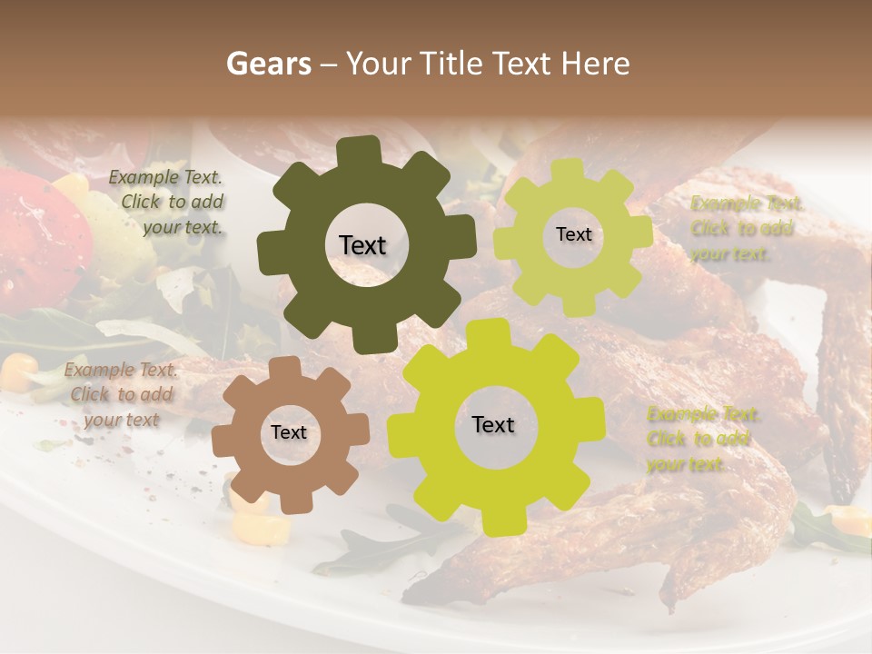 Condiment White Meat PowerPoint Template