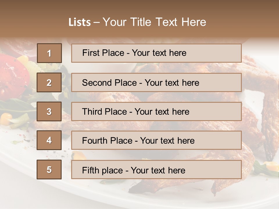 Condiment White Meat PowerPoint Template