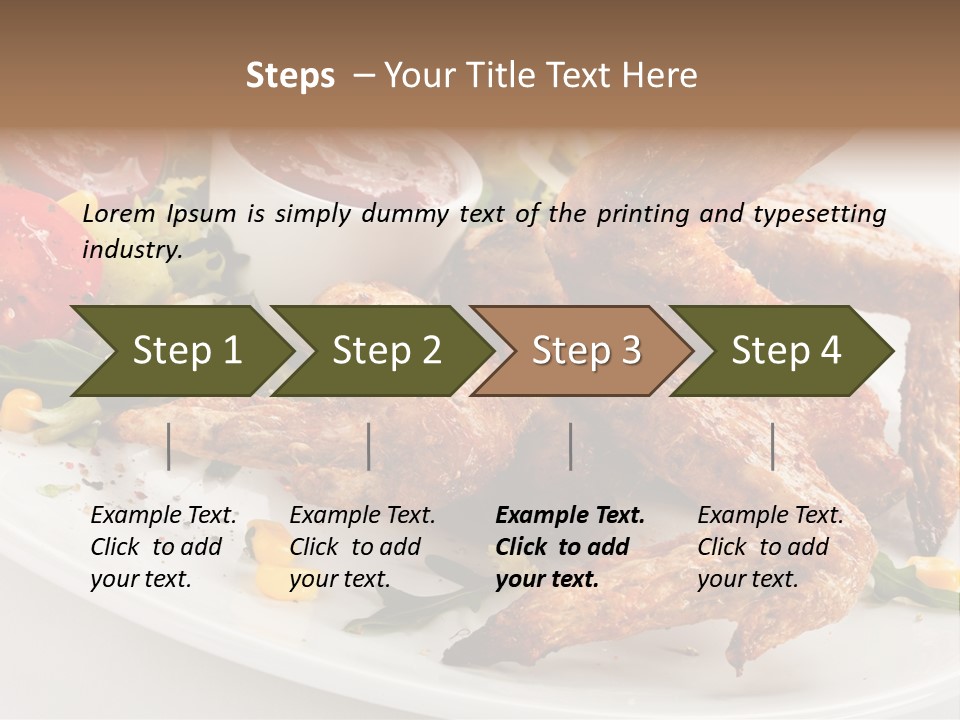 Condiment White Meat PowerPoint Template