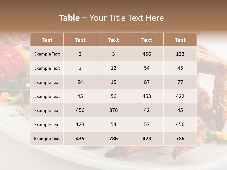 Condiment White Meat PowerPoint Template