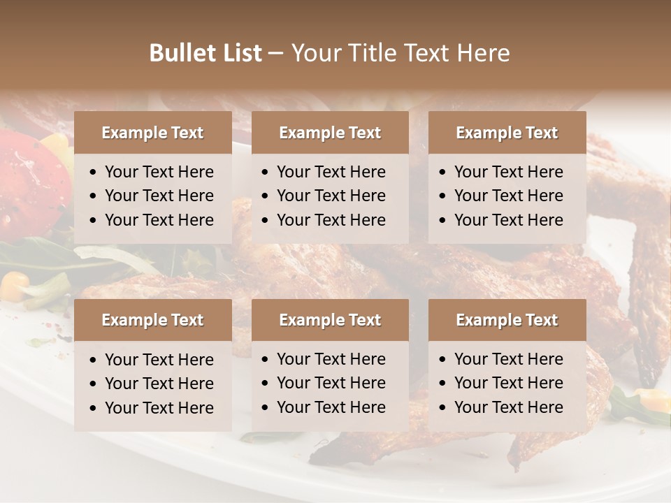 Condiment White Meat PowerPoint Template