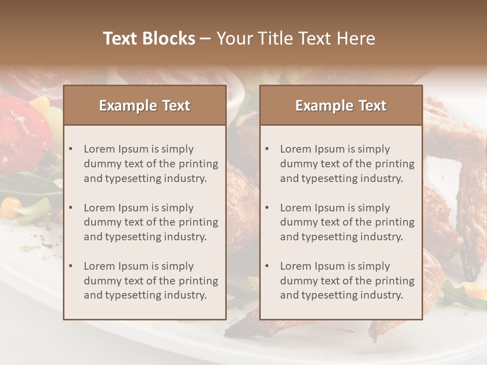 Condiment White Meat PowerPoint Template