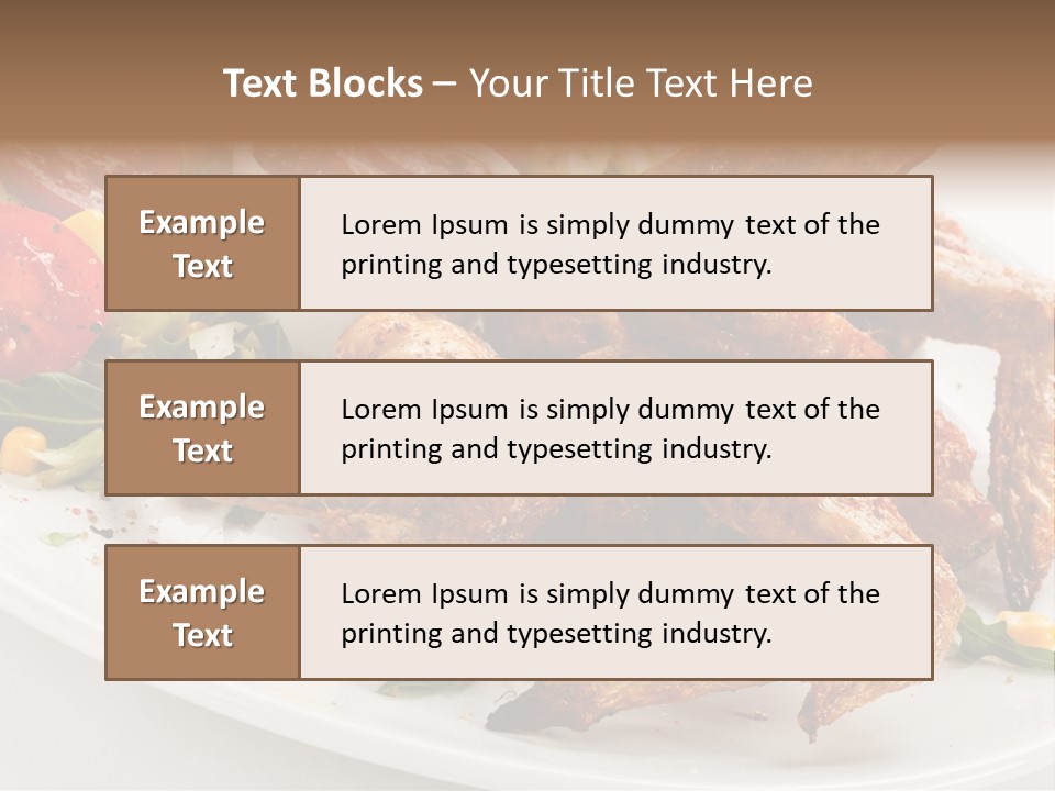 Condiment White Meat PowerPoint Template