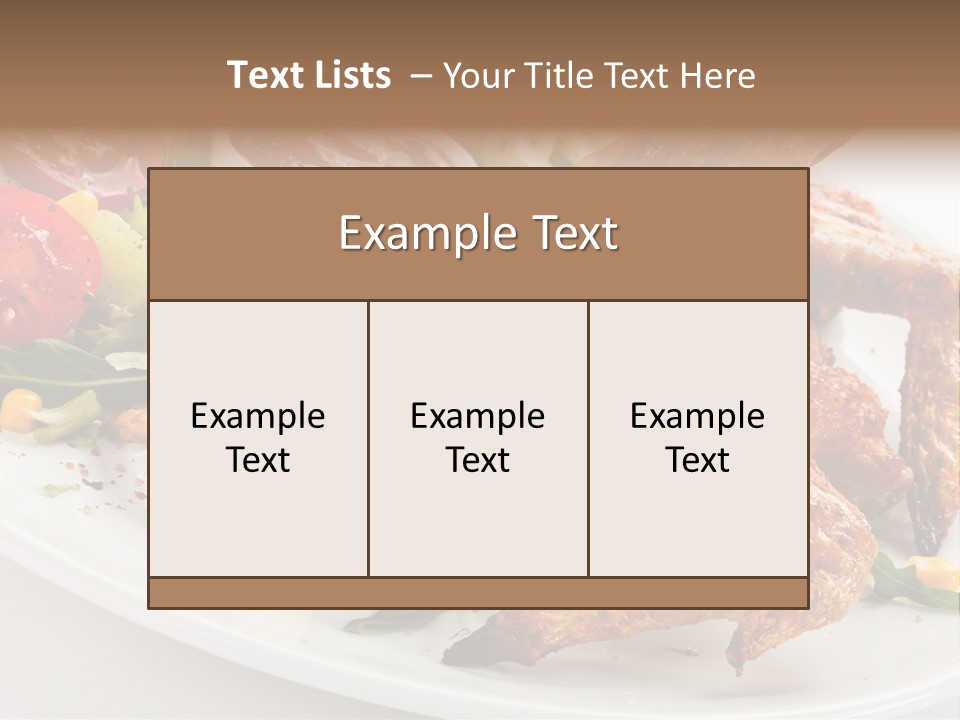 Condiment White Meat PowerPoint Template