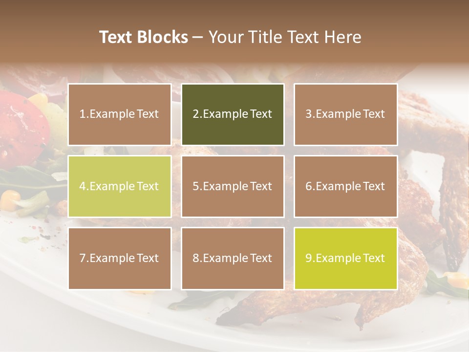 Condiment White Meat PowerPoint Template