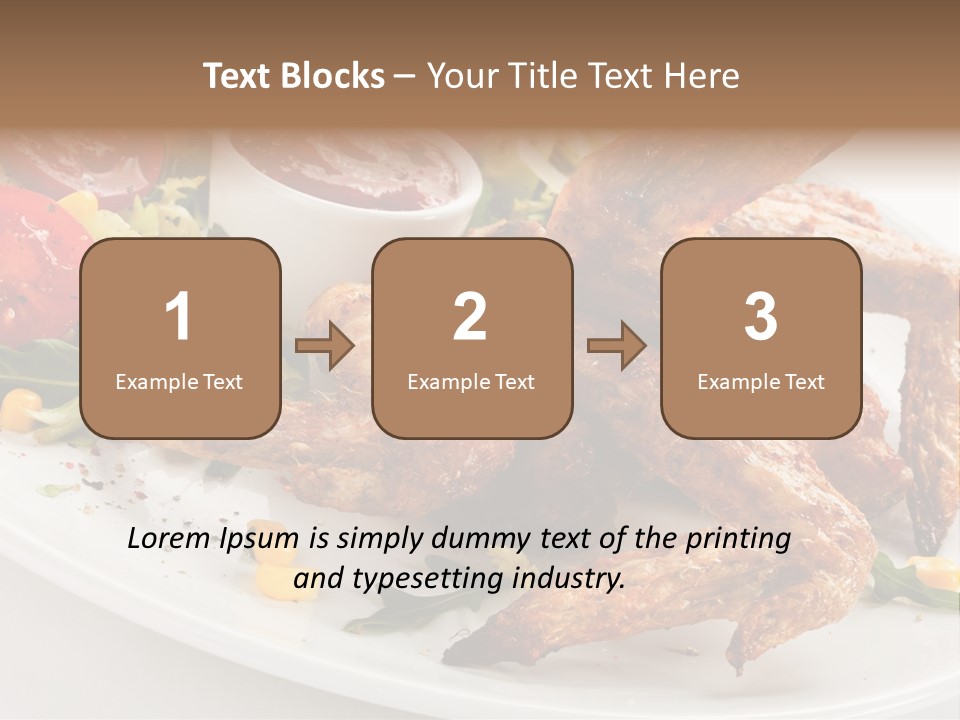 Condiment White Meat PowerPoint Template