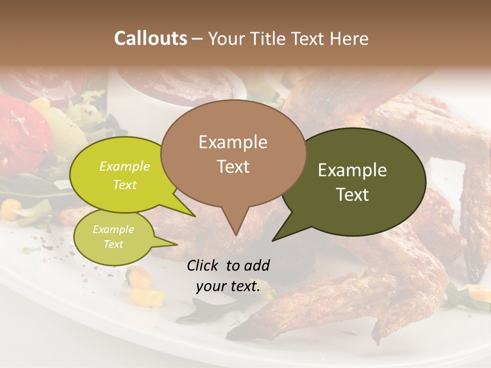 Condiment White Meat PowerPoint Template