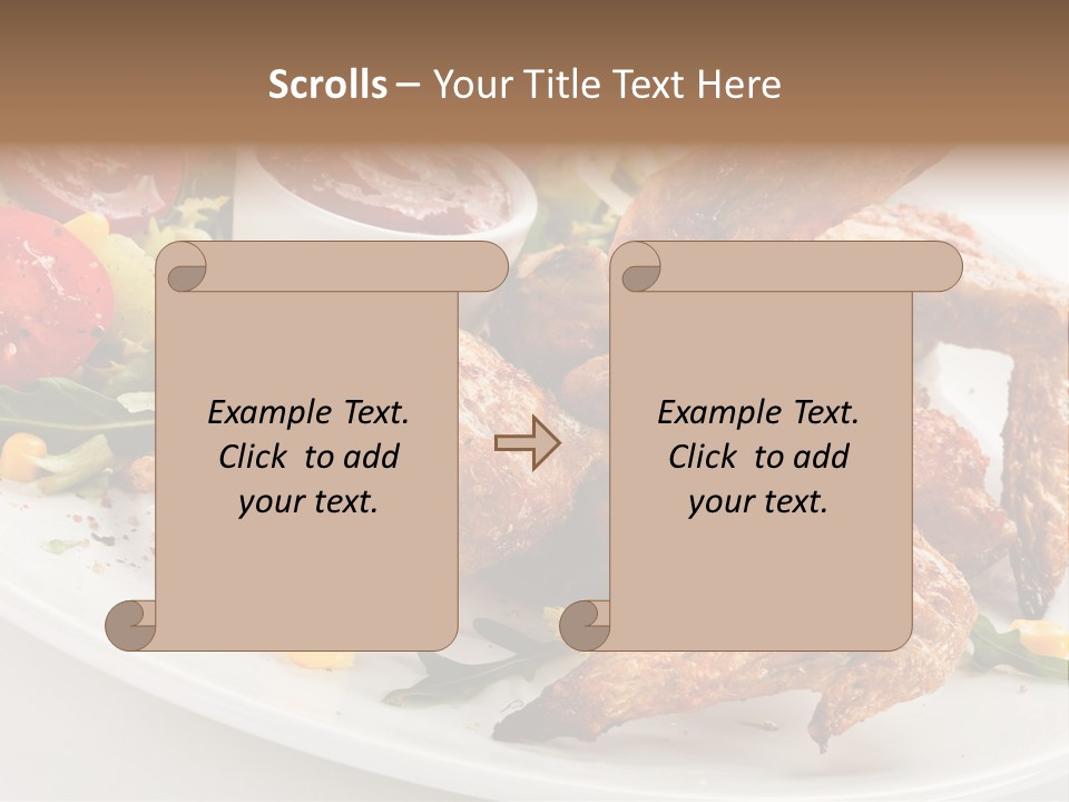 Condiment White Meat PowerPoint Template