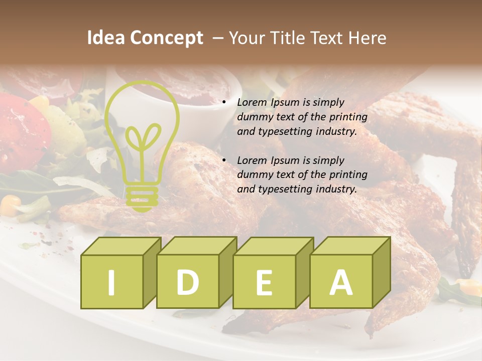 Condiment White Meat PowerPoint Template