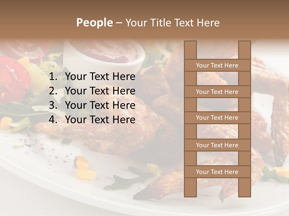 Condiment White Meat PowerPoint Template
