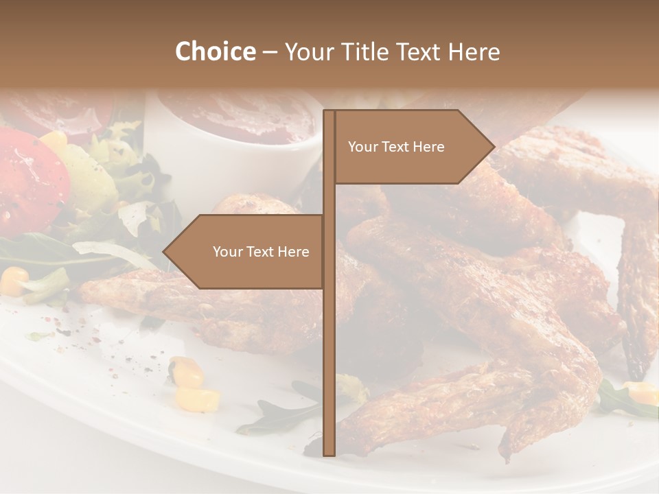 Condiment White Meat PowerPoint Template