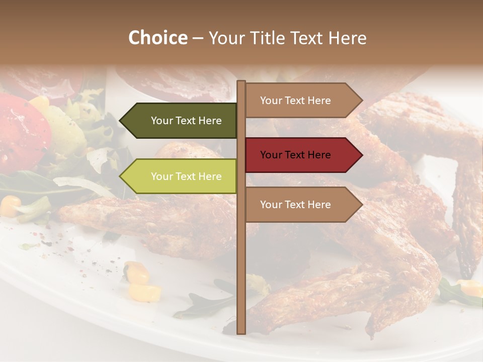 Condiment White Meat PowerPoint Template