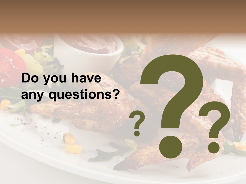 Condiment White Meat PowerPoint Template