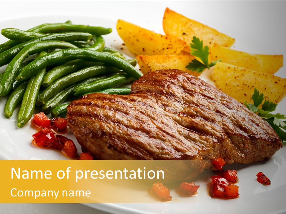 Object Beef Barbecue PowerPoint Template