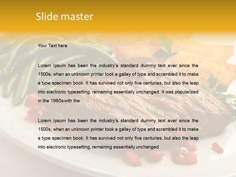 Object Beef Barbecue PowerPoint Template