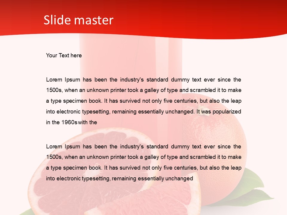 Refreshment Straw Fresh PowerPoint Template