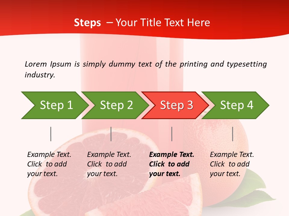 Refreshment Straw Fresh PowerPoint Template